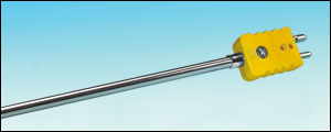 Mineral Insulated Thermocouple with Standard Round Pin Plug